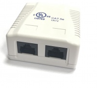 RJ-45-2 (8P8C) CAT5e, 2  (LISTED)  